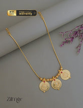 SG1011869 - Gold Tone Kaashu Lakshmi Pendant Chain Necklace 3-Zilmor